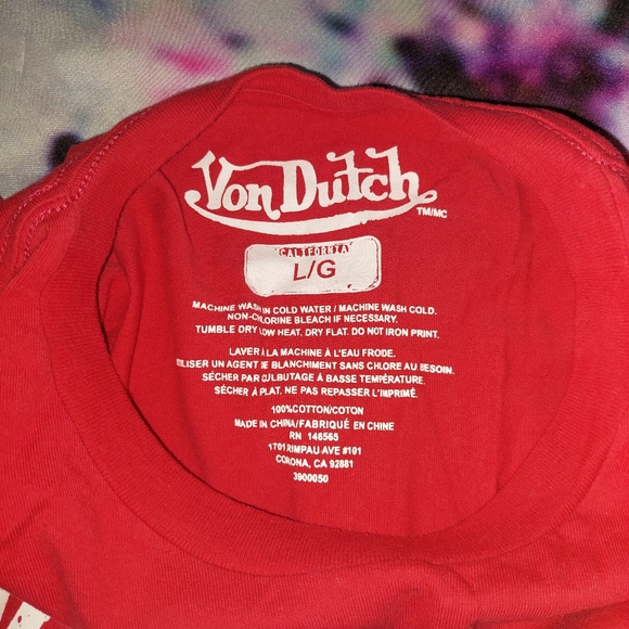 Von Dutch Logo Red T-shirt - Picture 3 of 3